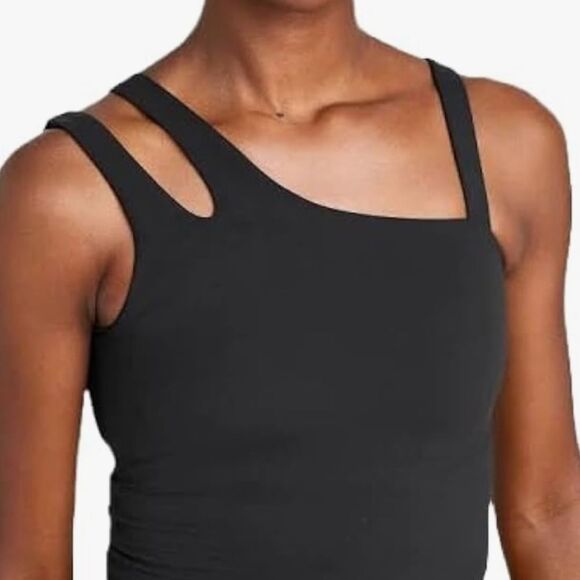 All In Motion Black Asymmetrical Strap Tank Top, Size L, NWT - Picture 3 of 13
